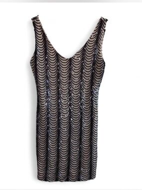 1920's Gatsby Flapper Style Sequin Beaded Shift Dress‎ Size S